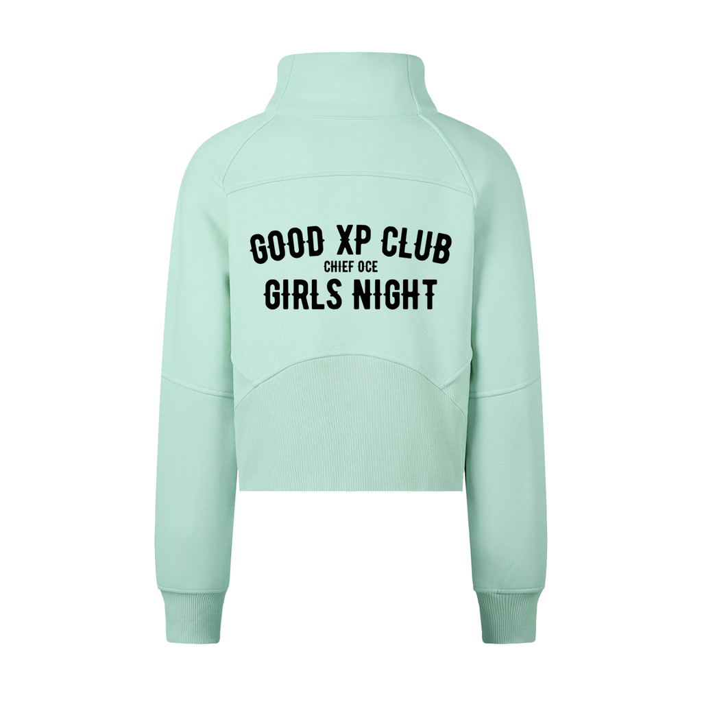 Girls Night Cropped Half-Zip Sweatshirt