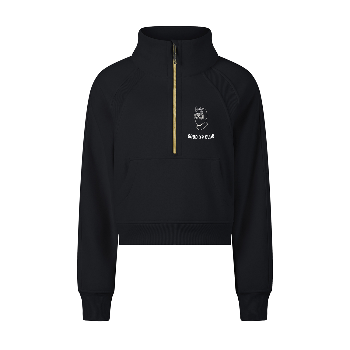 Girls Night Cropped Half-Zip Sweatshirt