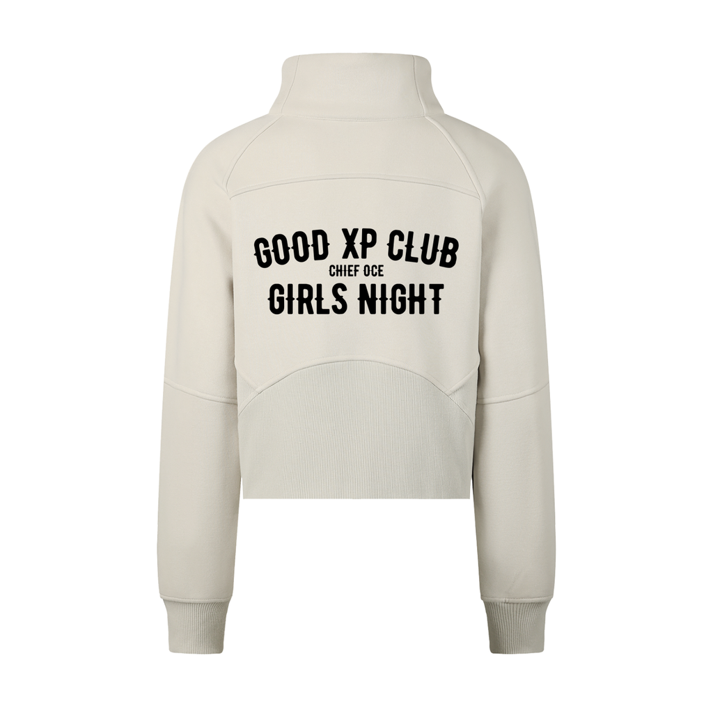 Girls Night Cropped Half-Zip Sweatshirt