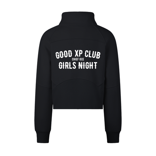 Girls Night Cropped Half-Zip Sweatshirt