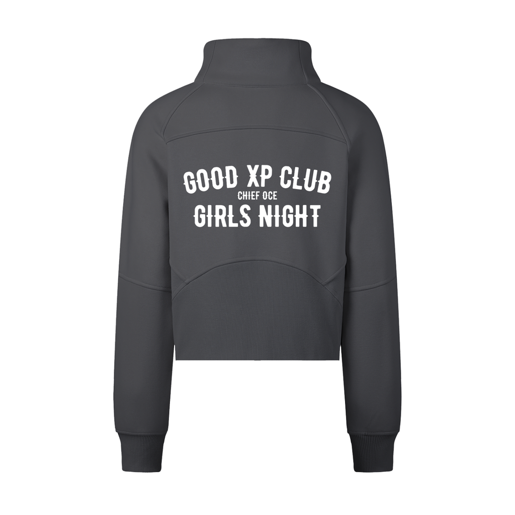 Girls Night Cropped Half-Zip Sweatshirt