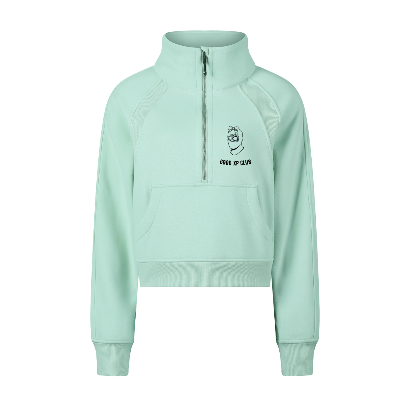 Girls Night Cropped Half-Zip Sweatshirt